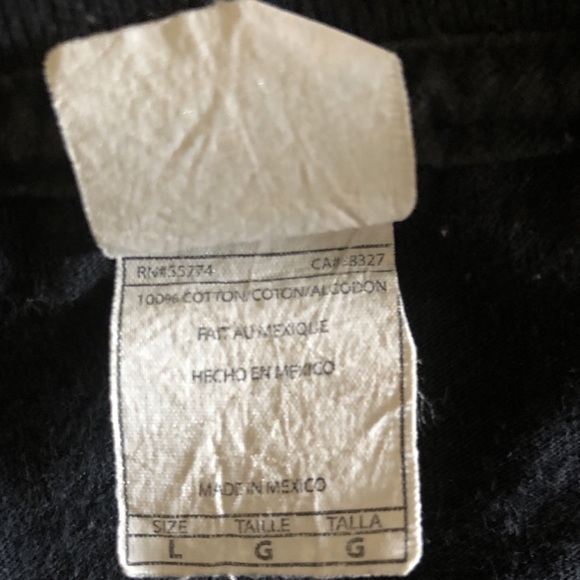 PRE-WORN AZTECA PRINT BLACK TEE SIZE LARGE UNISEX - Picture 4 of 5